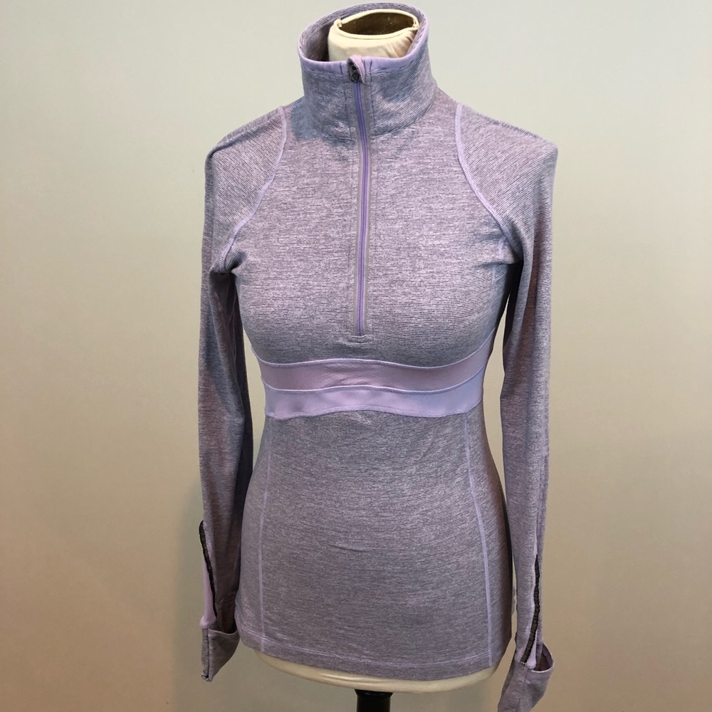 Lululemon sz 6 full tilt wee strip half zip jacket